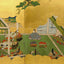 Paravent à scènes du Dit du Genji, épisode de Miotsukushi, par Kanō Sosen Toshinobu, Japon XIXe siècle