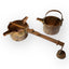 Ensemble de verseuses rituelles bouddhistes en cuivre doré
Japon, époque Edo (1603–1868)