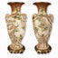 JAPON, PAIRE DE VASES MARBRÉS ET ÉMAILLÉS, BANKO, ÉPOQUE MEIJI