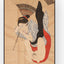 PEINTURE JAPONAISE EN ROULEAU – FEMME SAUTANT DU BALCON DE KIYOMIZU, ÉPOQUE EDO