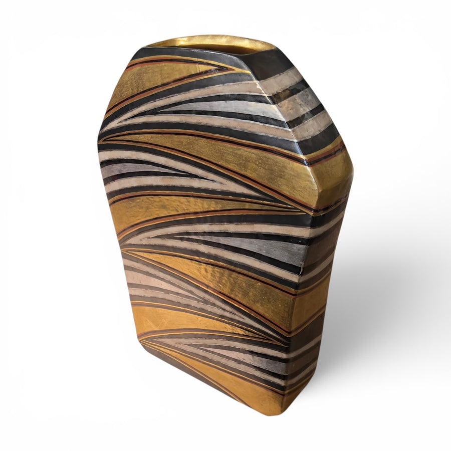 Eiraku Jizen (Eiraku Kōichi), vase « Tsukikage » en décor or et argent