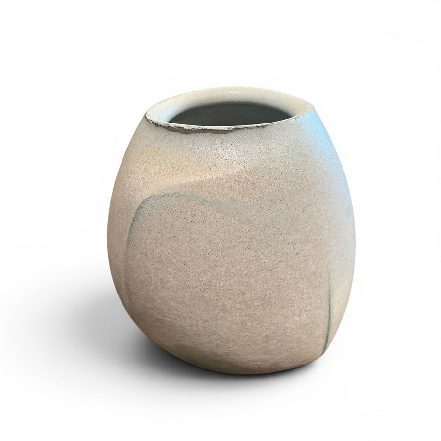 Suzuki Kenji 鈴木健司, grand vase céladon sculptural, années 1970-1980