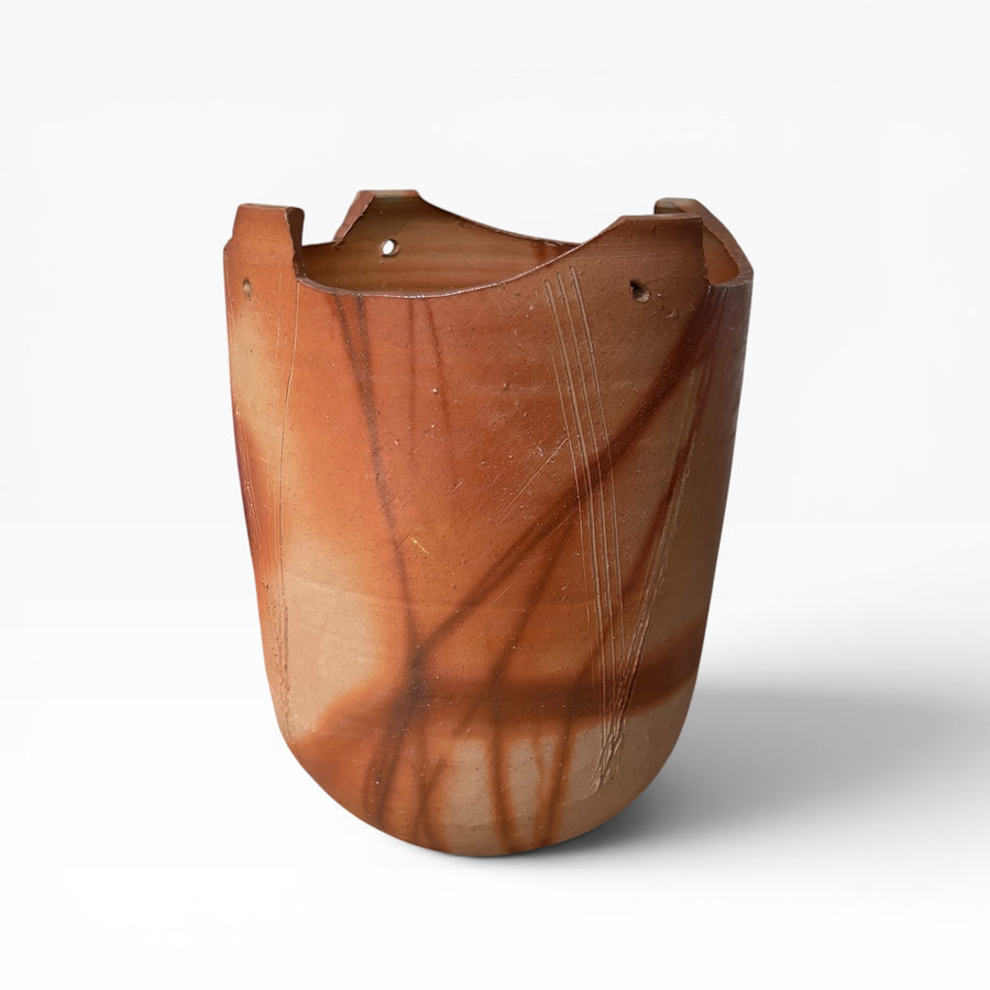 Vase à fleurs Bizen par Fujiwara Yū 藤原雄 (1932-2001), Japon, Bizen, seconde moitié du XXe siècle