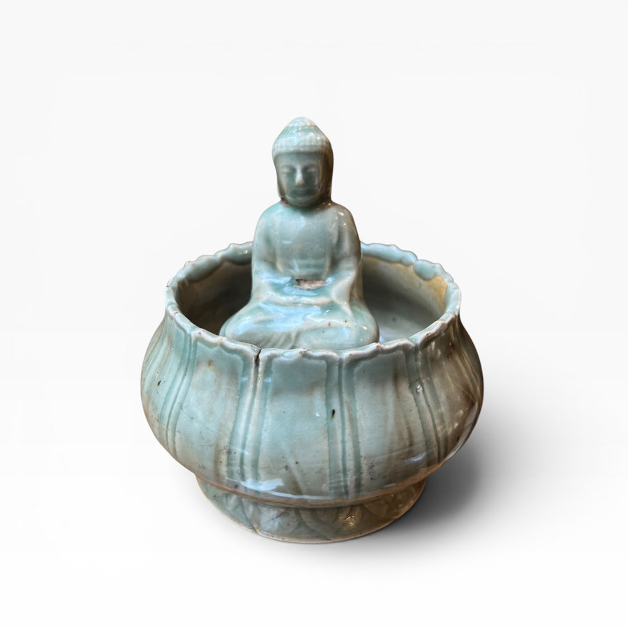 Brûle-parfum lotus en céladon, Chine, dynastie Qing, Kangxi (1662–1722)