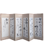 PAIRE DE PARAVENTS À 6 FEUILLES ORNÉS D'UNE SUITE DE CALLIGRAPHIES PAR TAKABAYASHI NOBUYOSHI 高林信好 (1819-1897), JAPON, 1878, 19ÈME SIÈCLE.