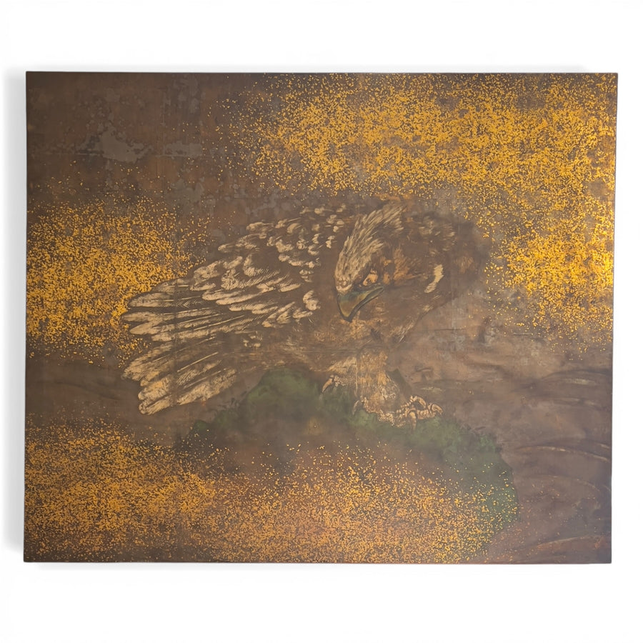 Aigle majestueux sur fond doré – Panneau de fusuma, École Soga, fin Momoyama / début Époque Edo (c. 1600–1630)