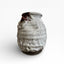 Stoneware vase with crackled white glaze, Akashi Kinsen (明石錦泉) brand