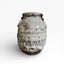 Stoneware vase with crackled white glaze, Akashi Kinsen (明石錦泉) brand