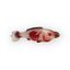 Tabatière en verre overlay rouge représentant un poisson, 19e siècle