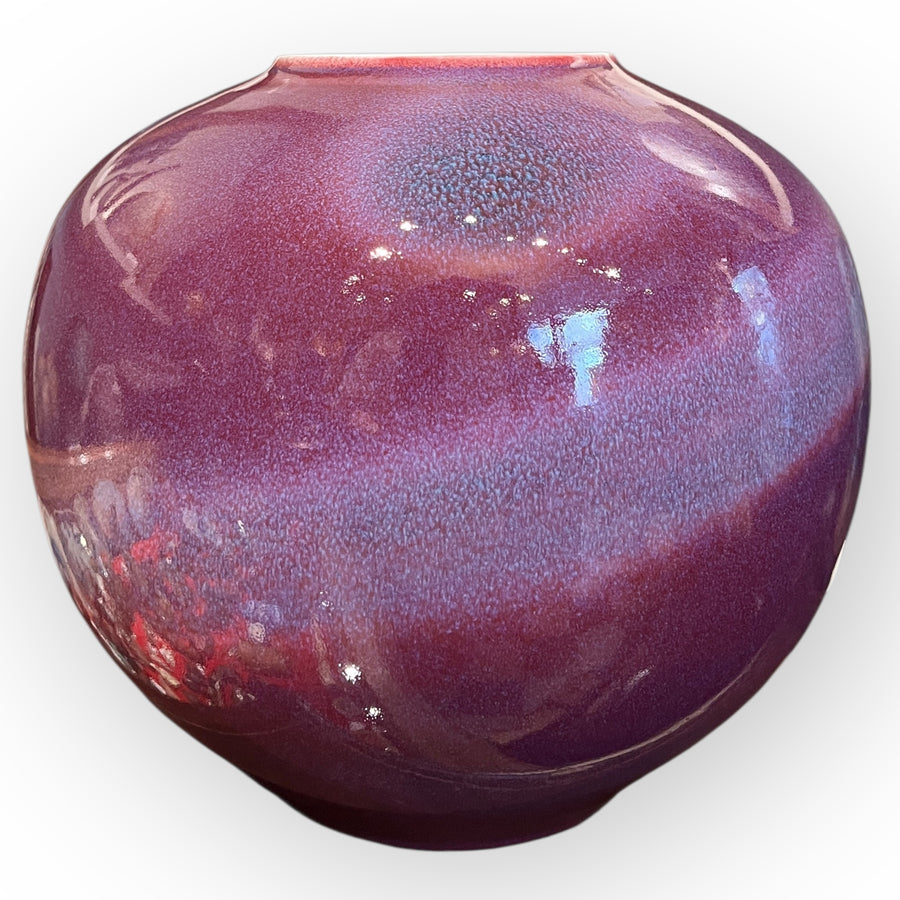 Vase en porcelaine sang-de-bœuf, Maeda Yasuaki, Japon, Arita  fin des années 1980