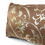 Détail du tissage Nishijin à décor de volutes et lotus, rehauts vieux rose et beige sur fond beige vieux rose