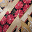 Détail du tissage Nishijin et de ses motifs floraux