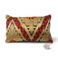 Coussin Nishijin floral rouge, or et argent, vue de face