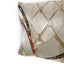 Coussin japonais Nishijin ivoire et or – détail du tissage