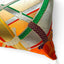Détail du tissage Nishijin à décor de rubans orange, verts, argentés et dorés
