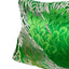 Détail du tissage de Nishijin vert et blanc à motif de pivoine