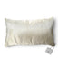Coussin Sinapango Interiors Paris en soie Nishijin, decor de palmes et de nuages ton sur ton