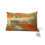 Coussin en soie à décor de palmes dorées et fil métallique, face principale