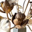 Fleurs de lotus bouddhiques jōka en bois doré – détail de la sculpture