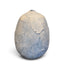Katō Keiya Seto stoneware vase, three-quarter view with cream and blue-grey mineral-like glaze