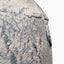 Macro detail of the cream and blue-grey glaze texture on the Katō Keiya vase