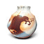 Vase en grès de type Mino par Kato Toyohisa, vue de trois-quarts et décor de vague