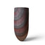 Vase japonais signé Takenishi Tatsuto, profil, céramique de Tobe à relief vertical