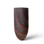Vase en céramique de Tobe par Takenishi Tatsuto, autre face avec nuances brun rouge et gris noir